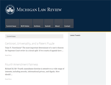 Tablet Screenshot of michiganlawreview.org
